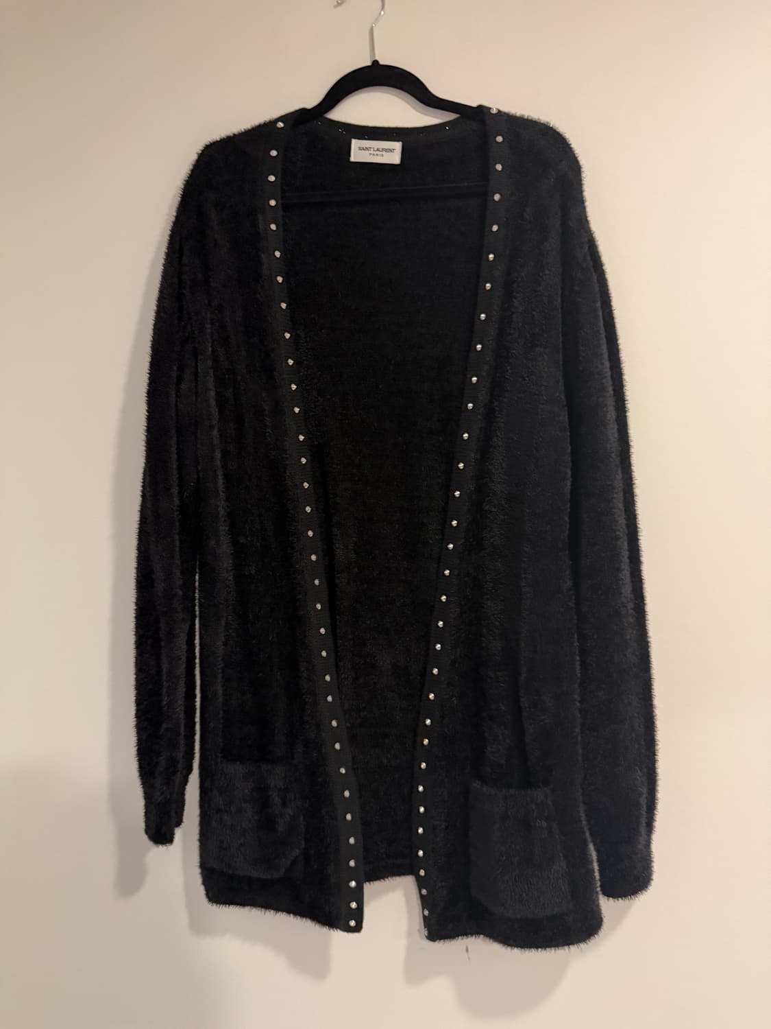 블랙 스터드 모헤어 가디건 / 생로랑 스타일 상품이미지1