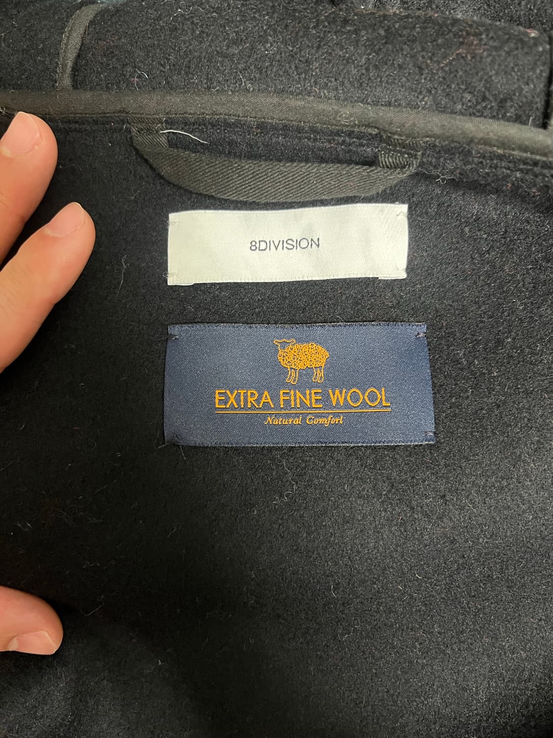 [8DIVISION] 후드 하프 코트_블랙 (M size) 상품이미지9