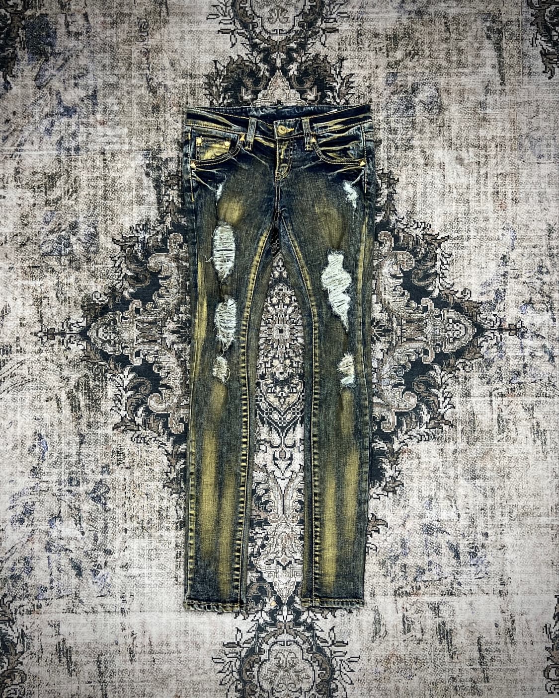 D.i.a mud washing lace up detail denim p 상품이미지1