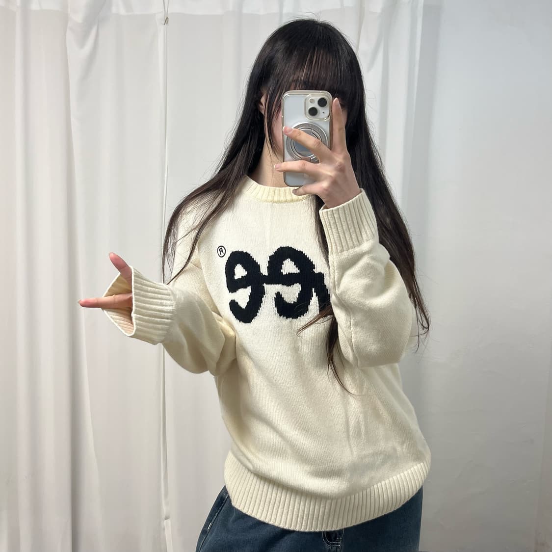 Lee White Knit  ⋆ M size ⋆ 어깨 53 가슴 58 총 상품이미지2