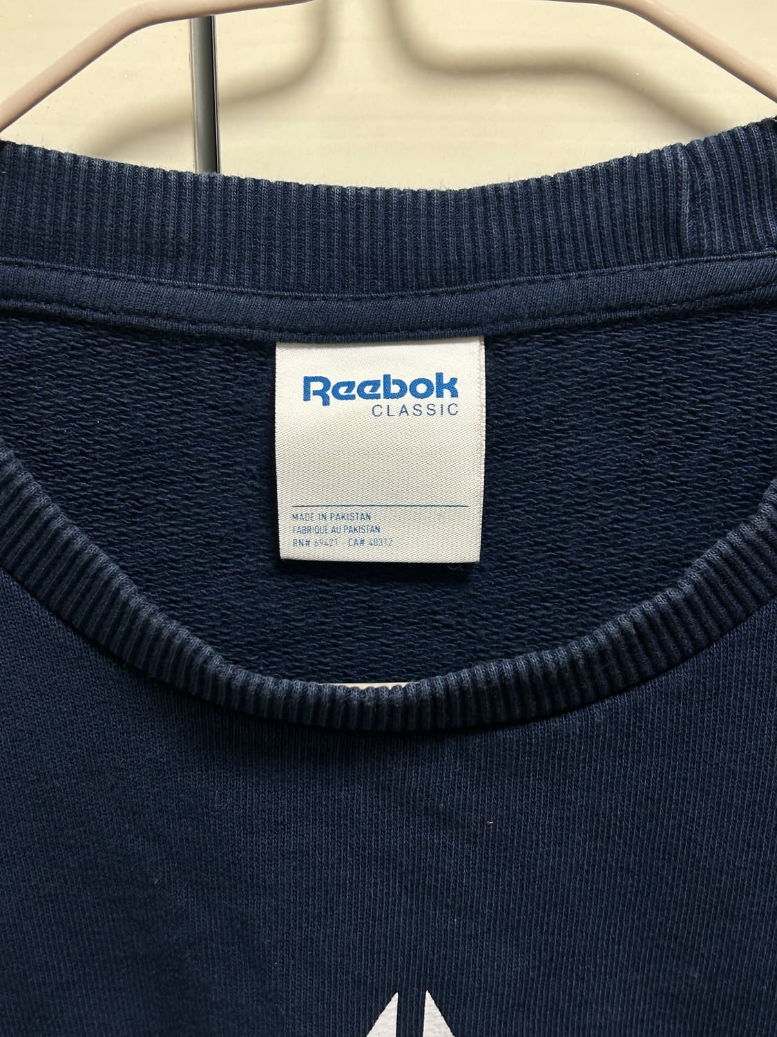 리복 네이비 맨투맨 M 상품이미지2