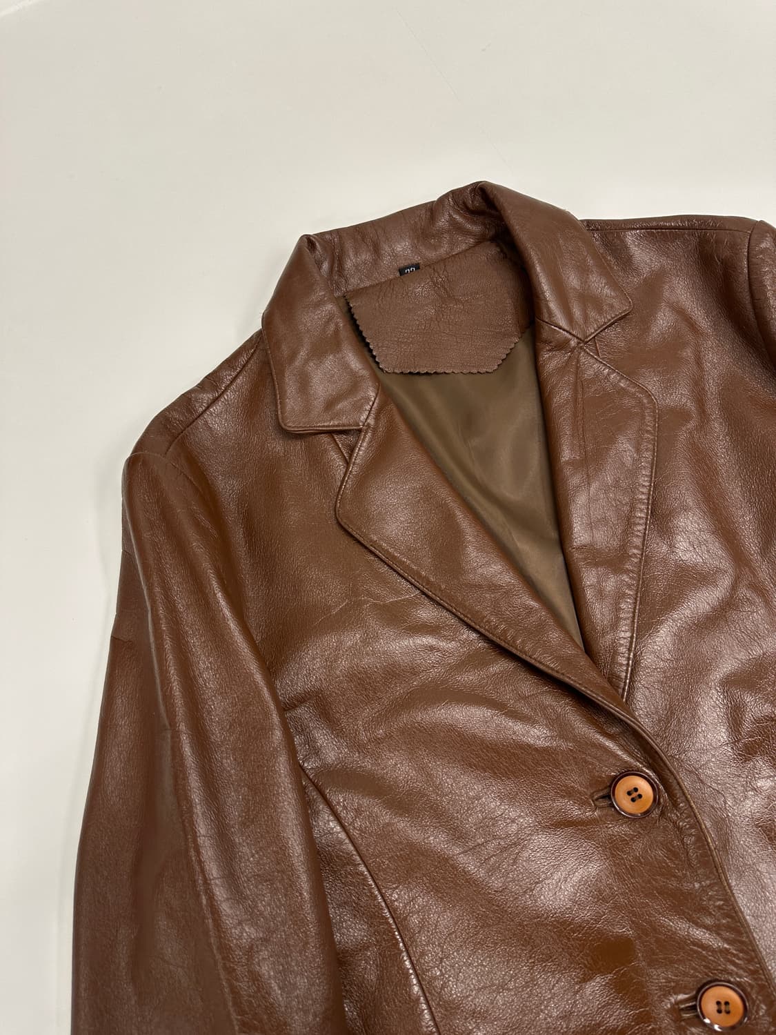 japan 브라운 레더 자켓 (Cowhide) 상품이미지2