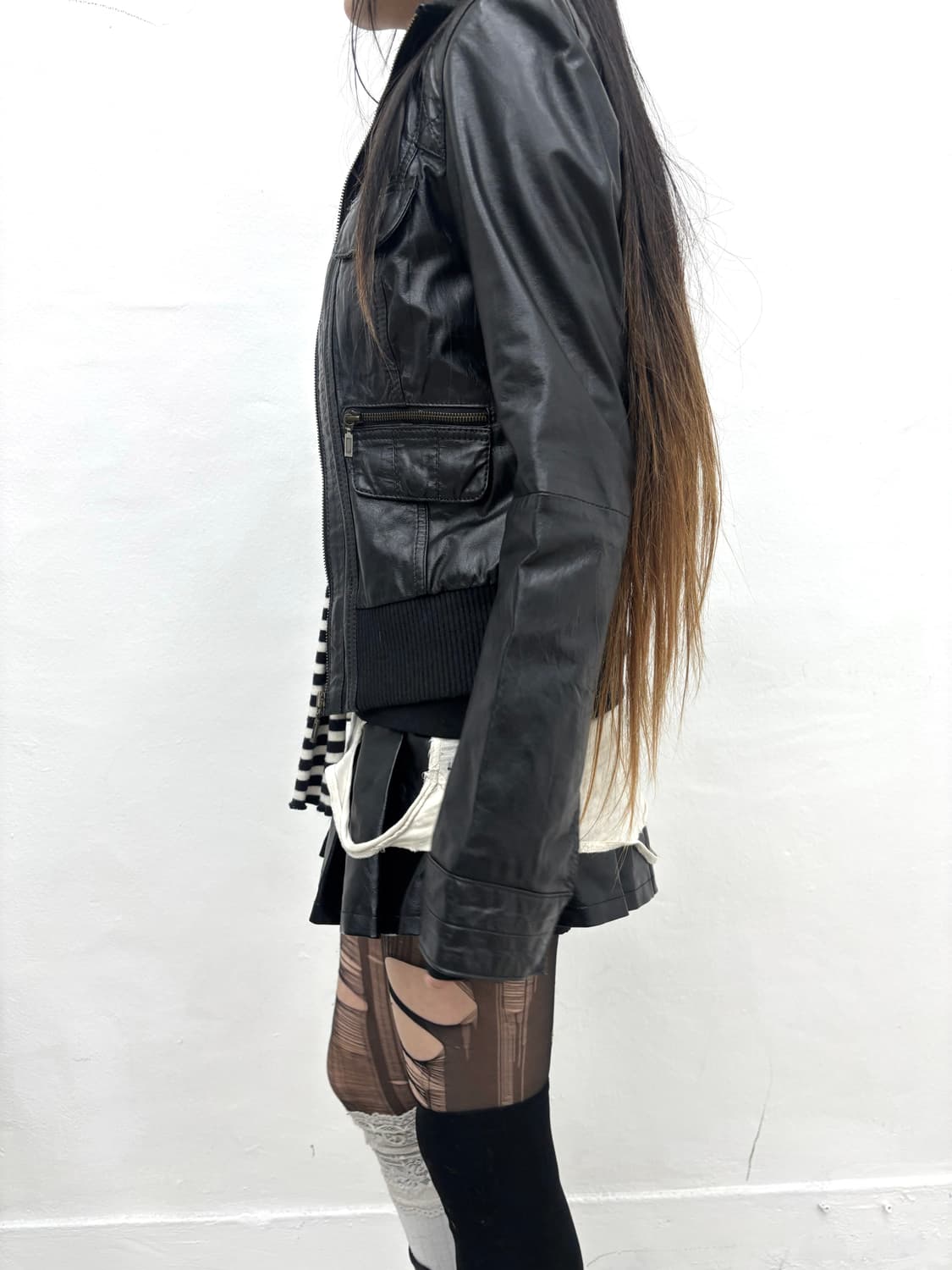 Tc surf high-neck leather jacket  상품이미지3