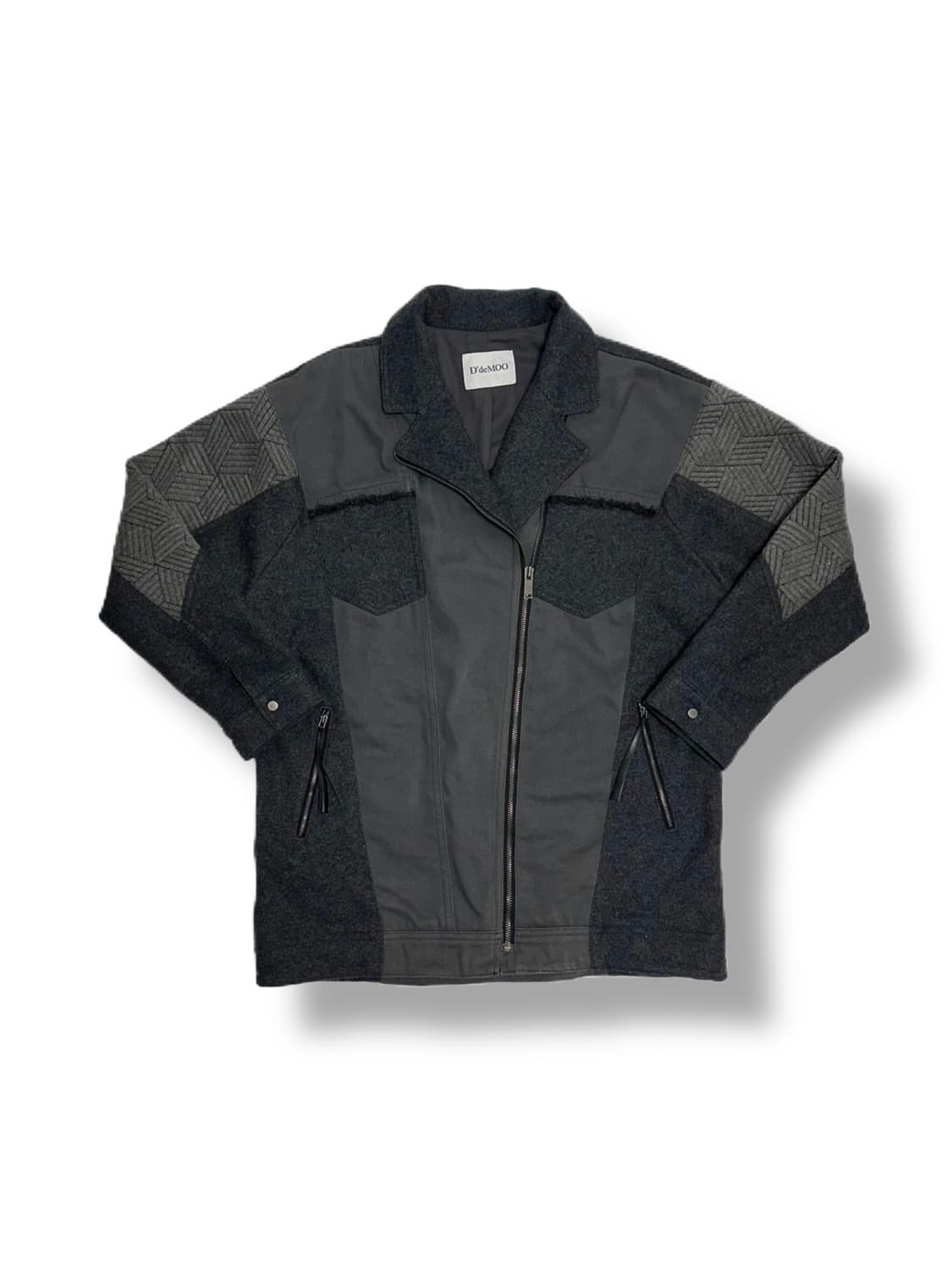D‘deMOO 디데무 패치워크 라이더 자켓 상품이미지1
