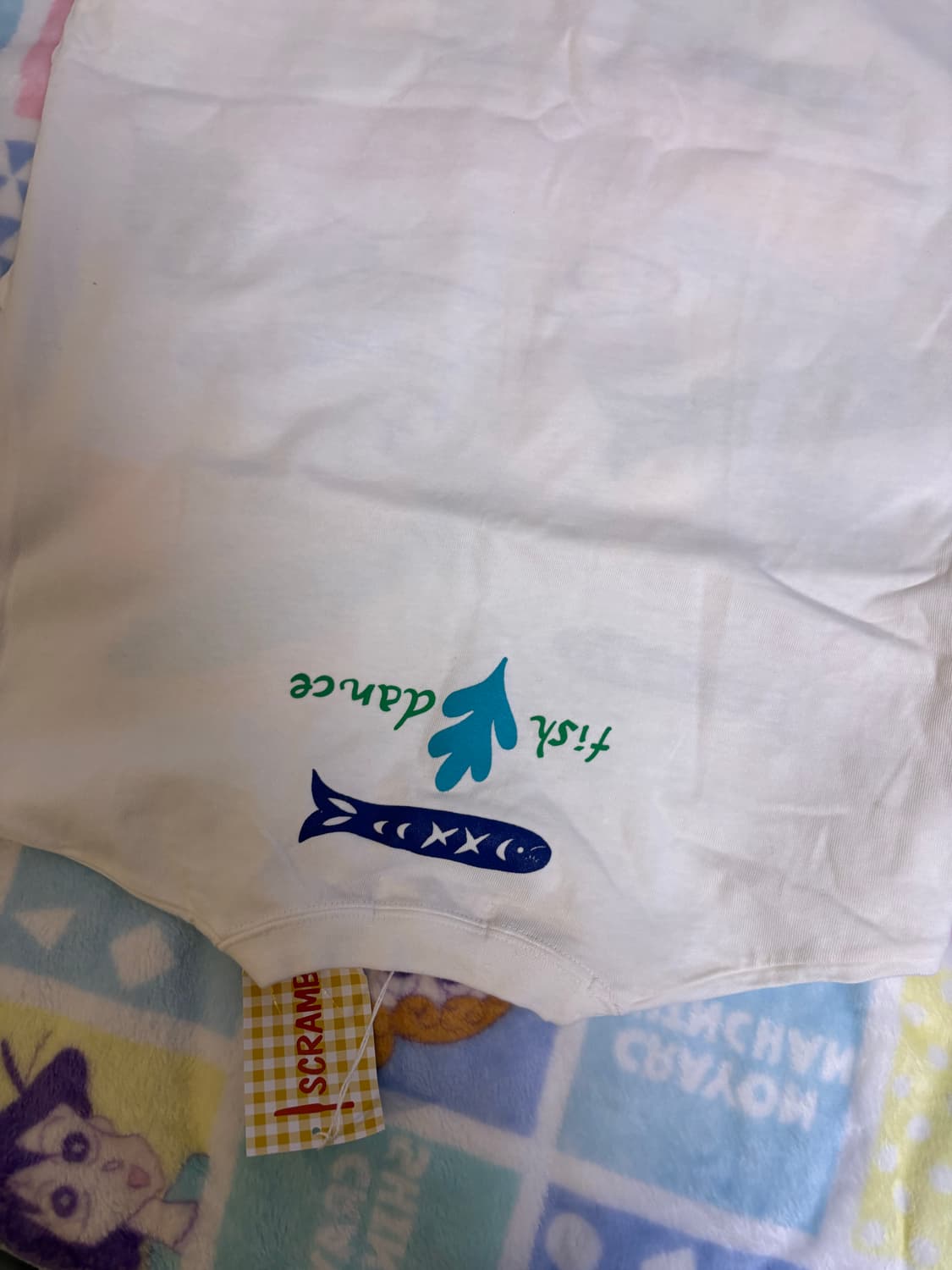 물고기 일본 빈티지 티셔츠 모리걸 y2k 하구미 반팔 리락쿠마키티 인형 상품이미지5