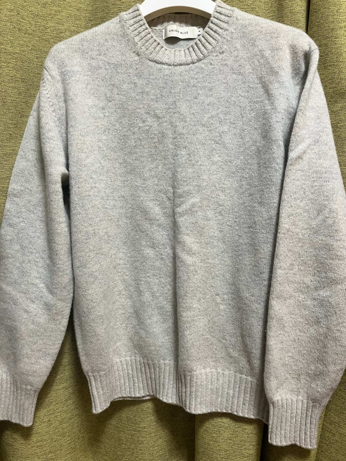 유니온블루 V2 캐시미어 울 크루 넥 니트 클라우드 M 상품이미지2