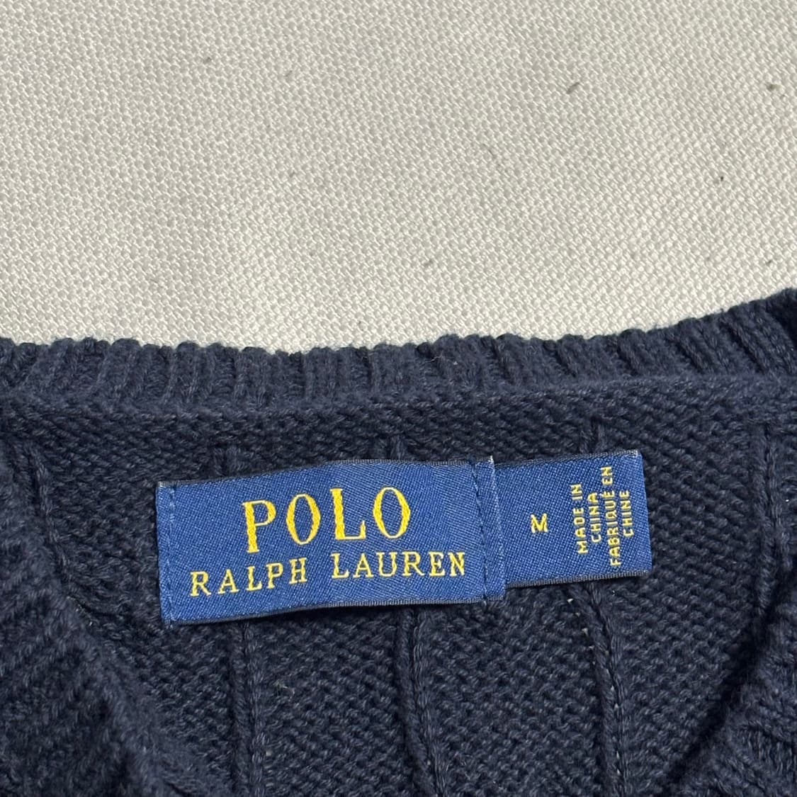 M 폴로랄프로렌 레드 포니 네이비 케이블 니트 상품이미지4