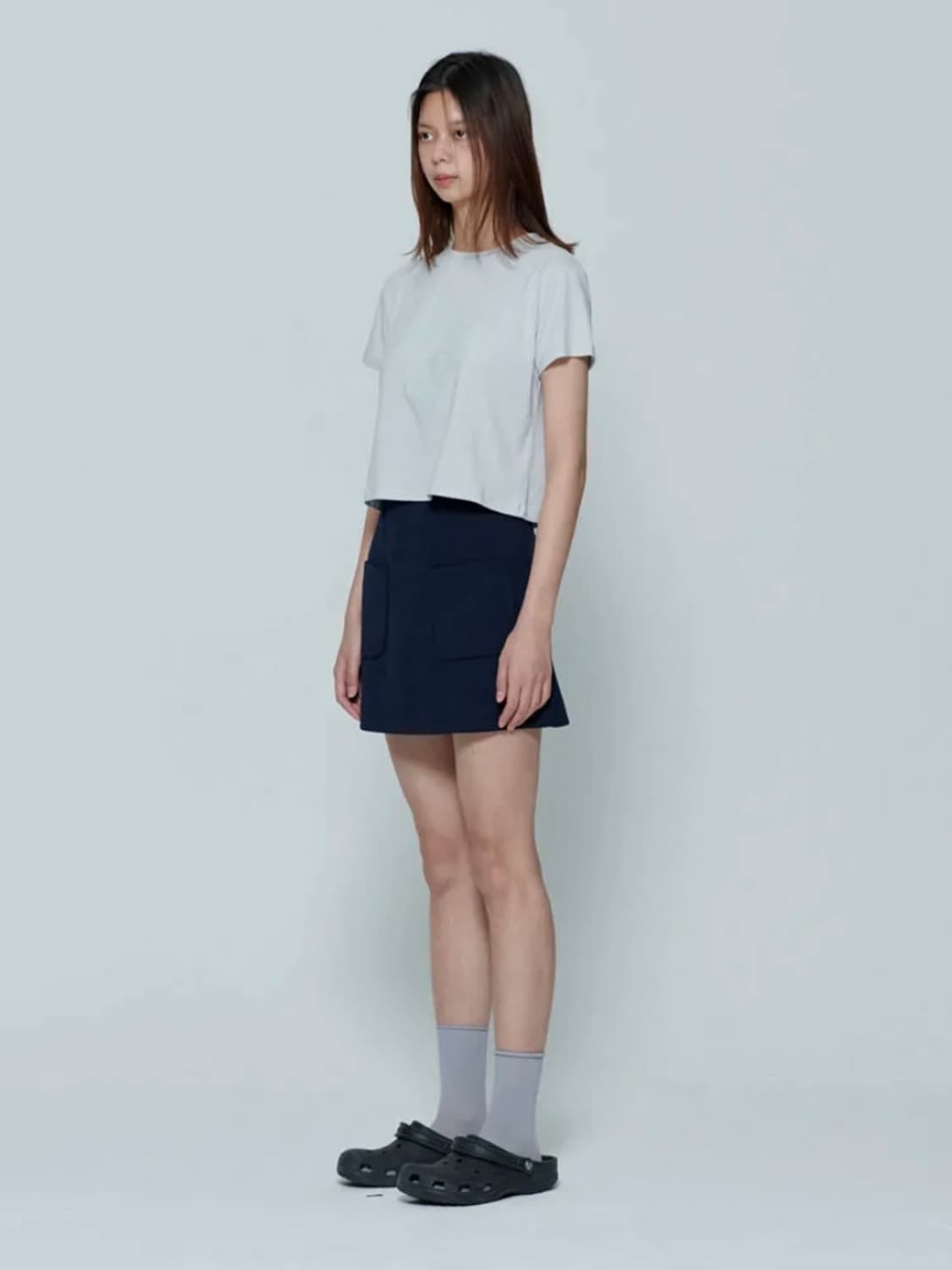 엔조블루스 네오프랜 미니 스커트(navy) 상품이미지1