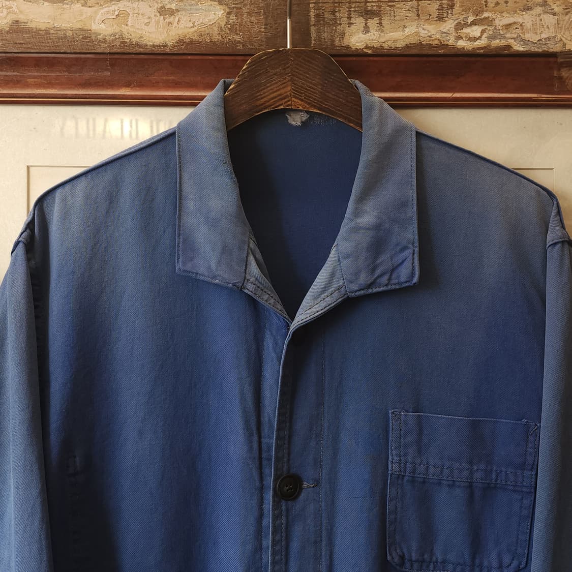 60s 프렌치 워크자켓 프렌치자켓 블루 페이딩 48 상품이미지4