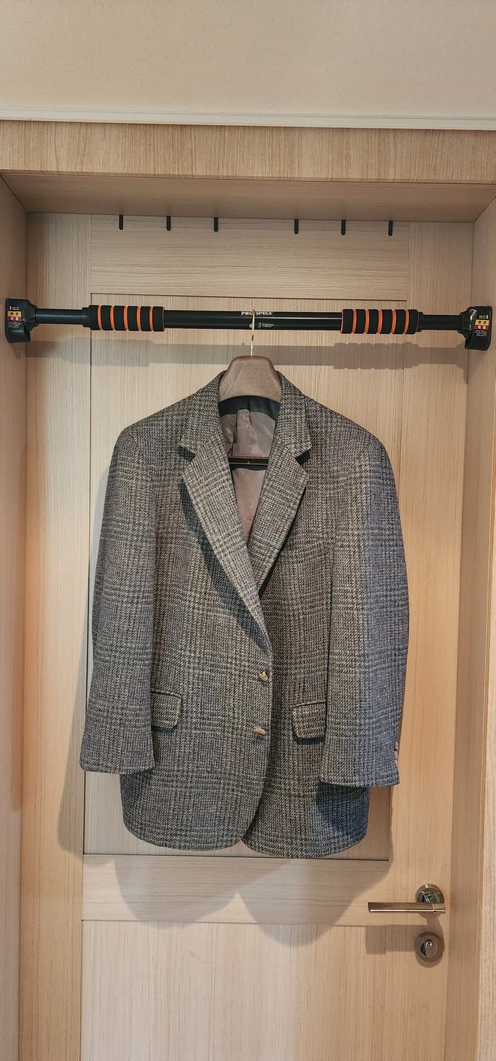 그레이 체크 모직자켓 XL 상품이미지1