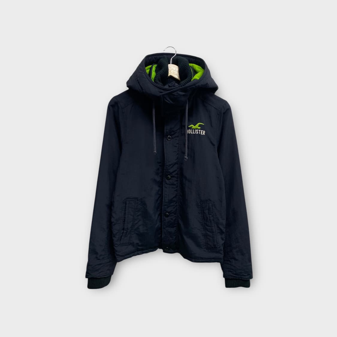 홀리스터 네이비&연두 바람막이 M 상품이미지1