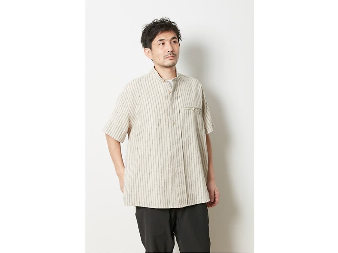 [XL] 스노우피크 재팬 린넨 스트라이프 셔츠 상품이미지4