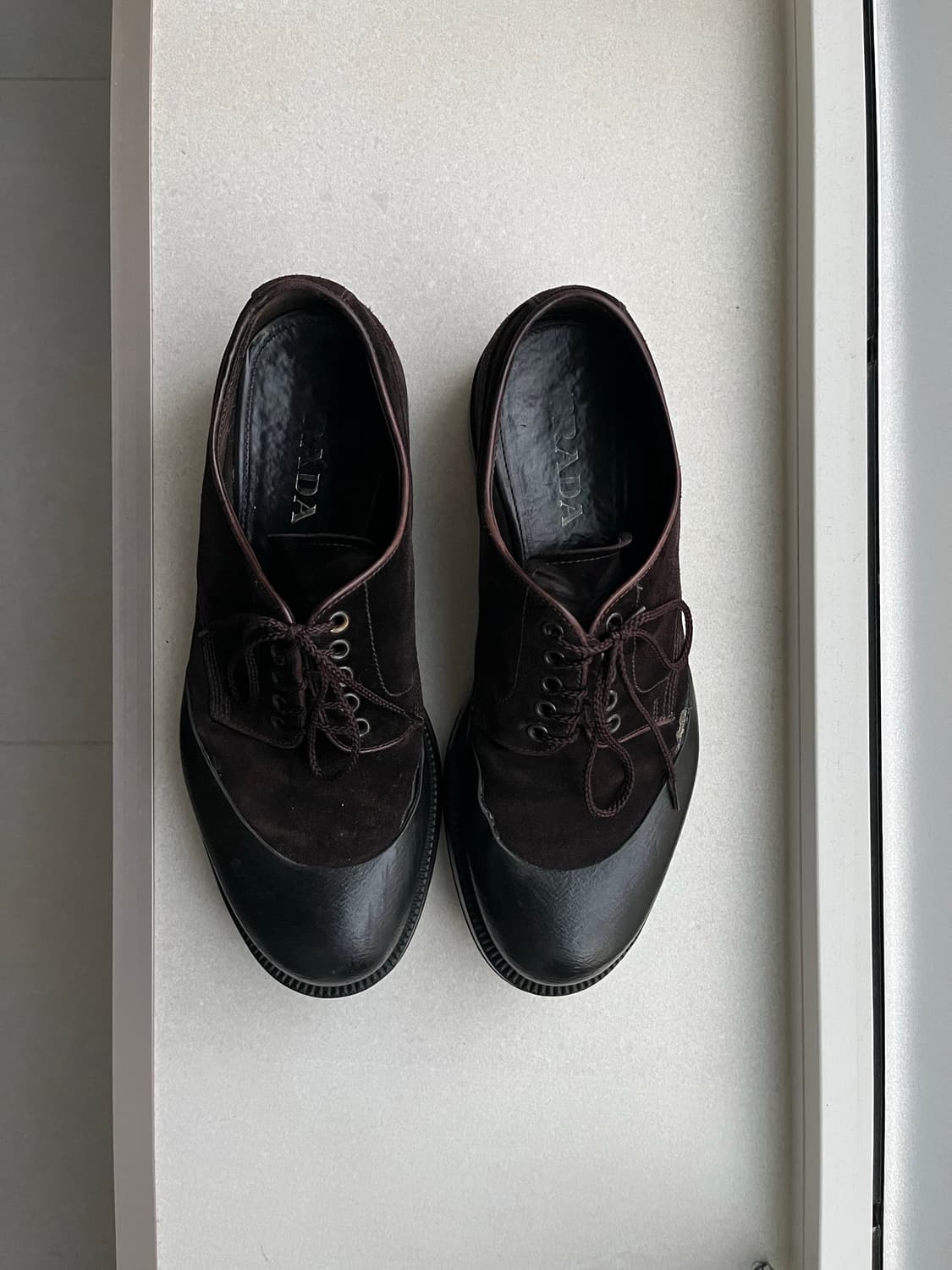 프라다 런웨이 피스 스웨이드 로퍼 상품이미지3