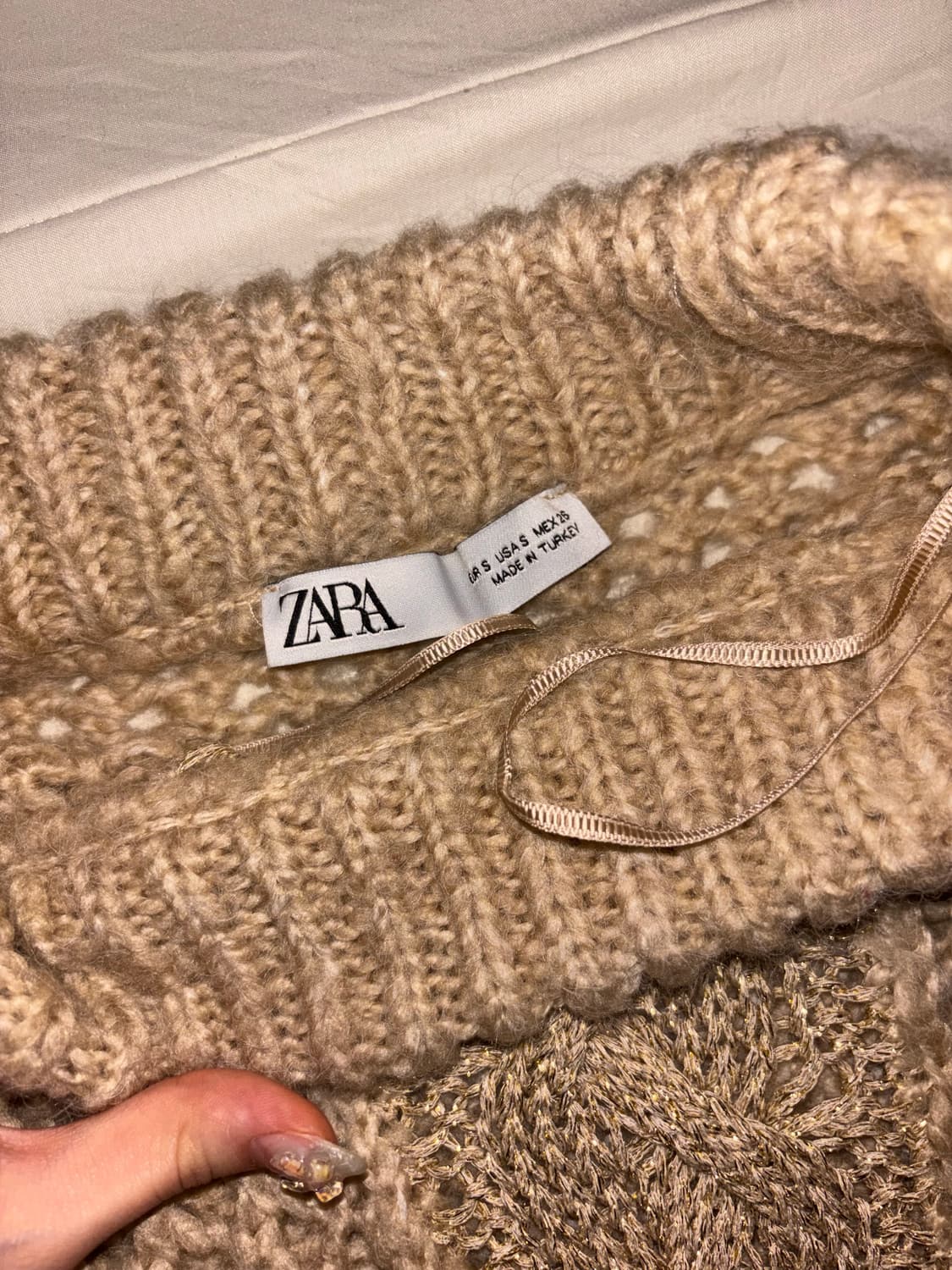 오네갸루 꽈배기 자라 니트 상품이미지2