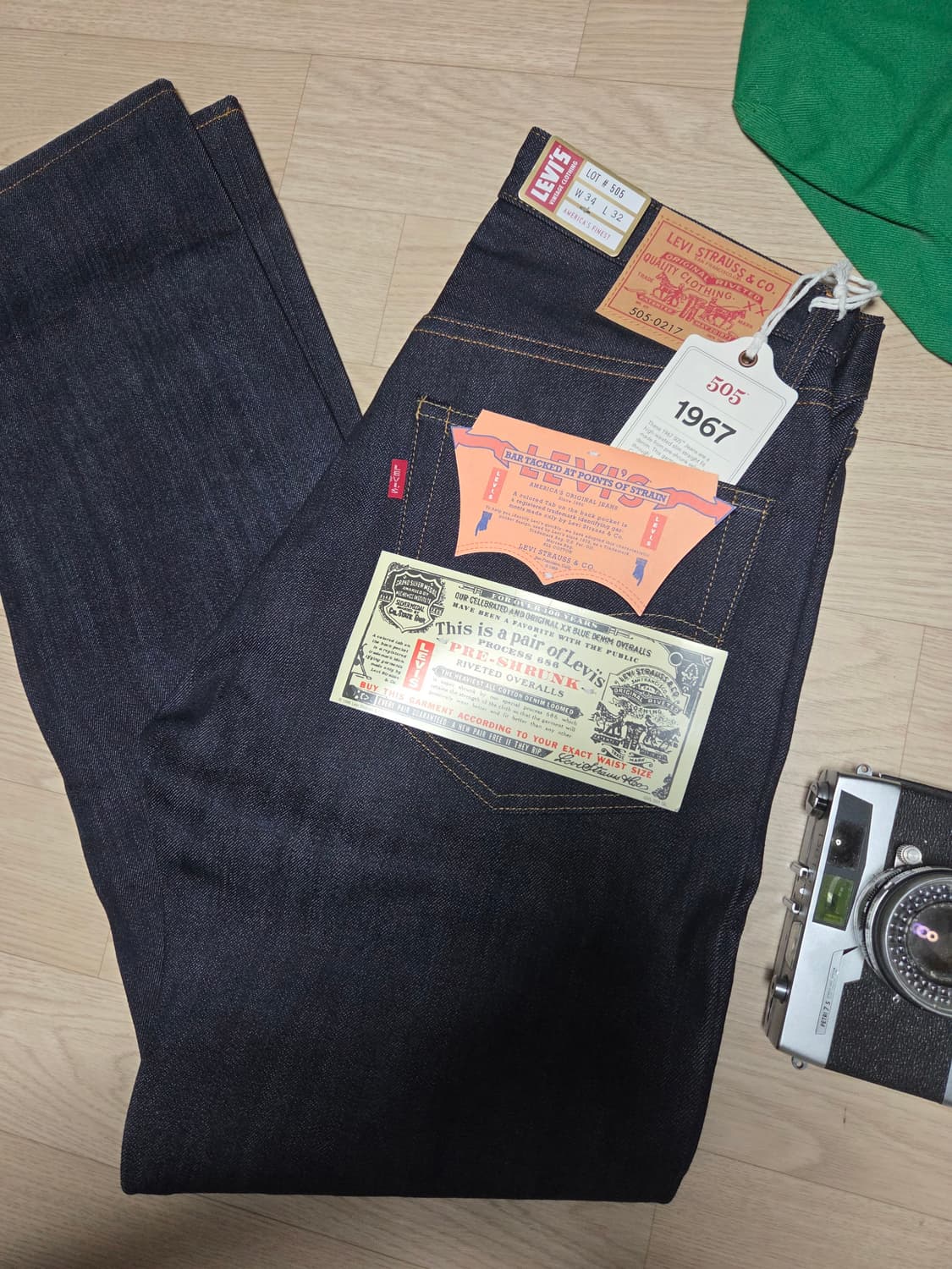 (새상품)LEVIS LVC 1967 505 데님 청바지 상품이미지3