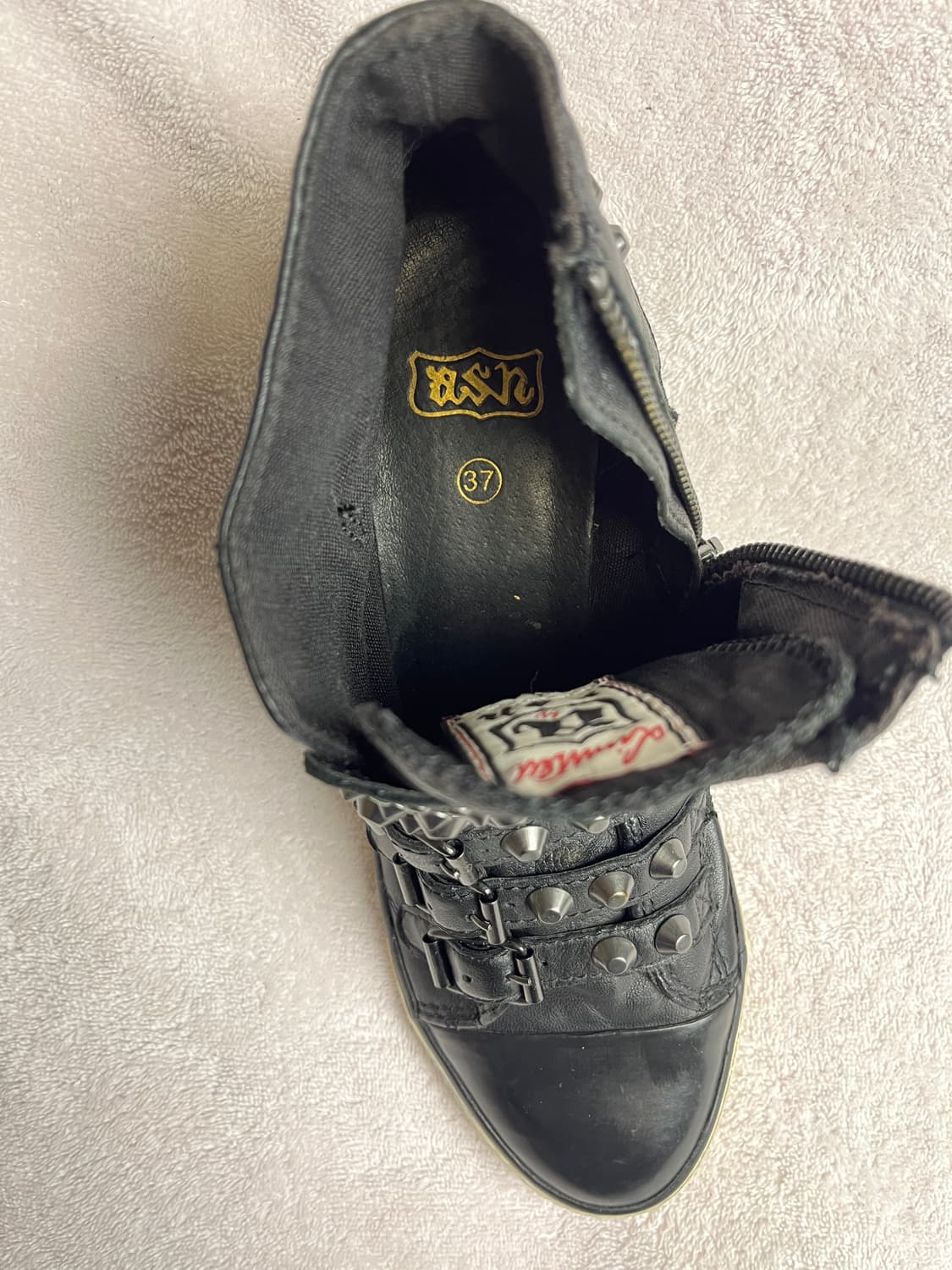 [37] 아쉬 스터드 레더 웨지힐 스니커즈 || ASH 230-235 상품이미지6