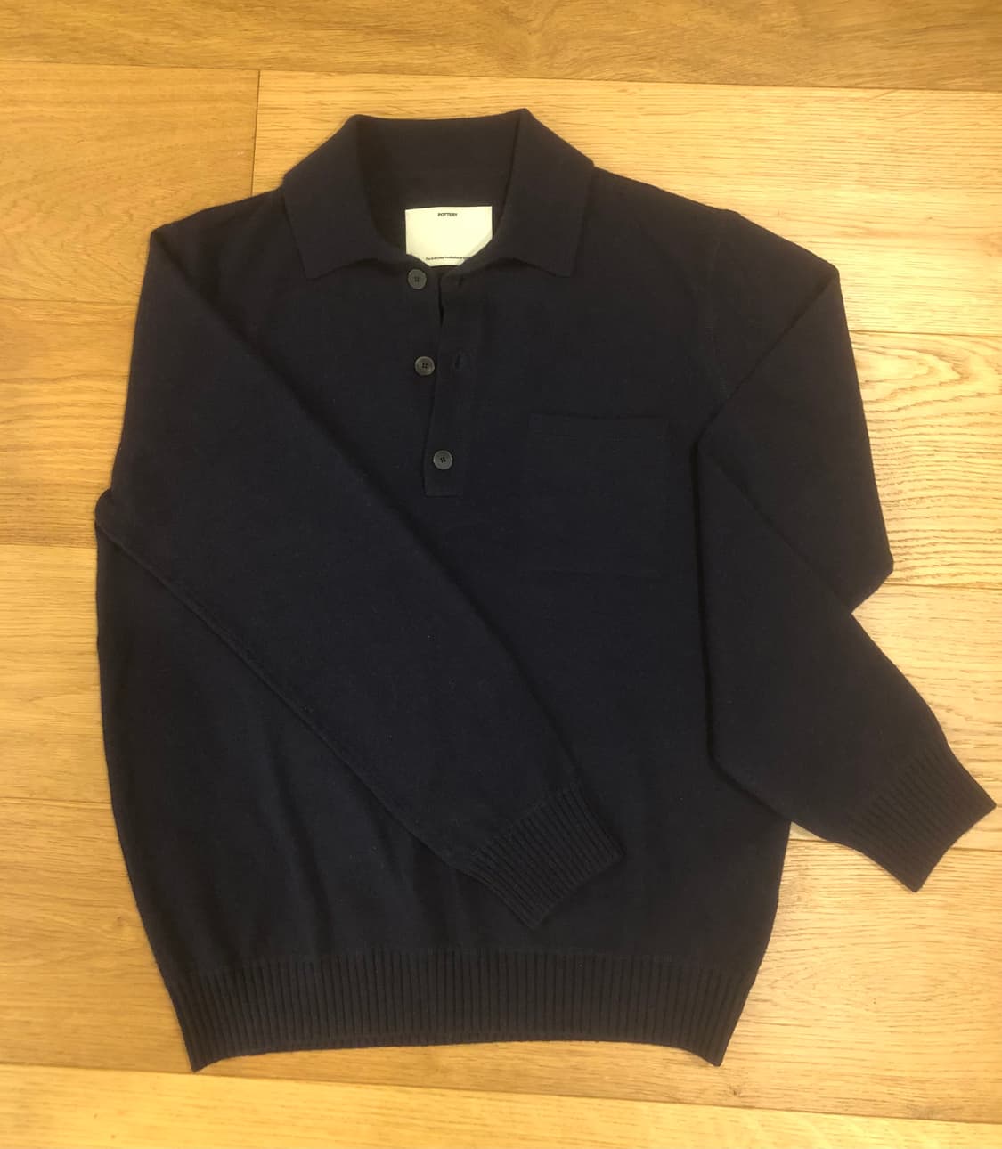 Pottery 울 캐시미어 폴로 니트 상품이미지1