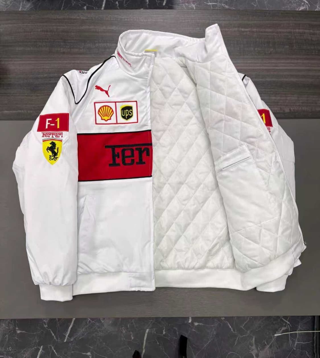 페라리 F1 레이싱 자켓 (화이트) 상품이미지2