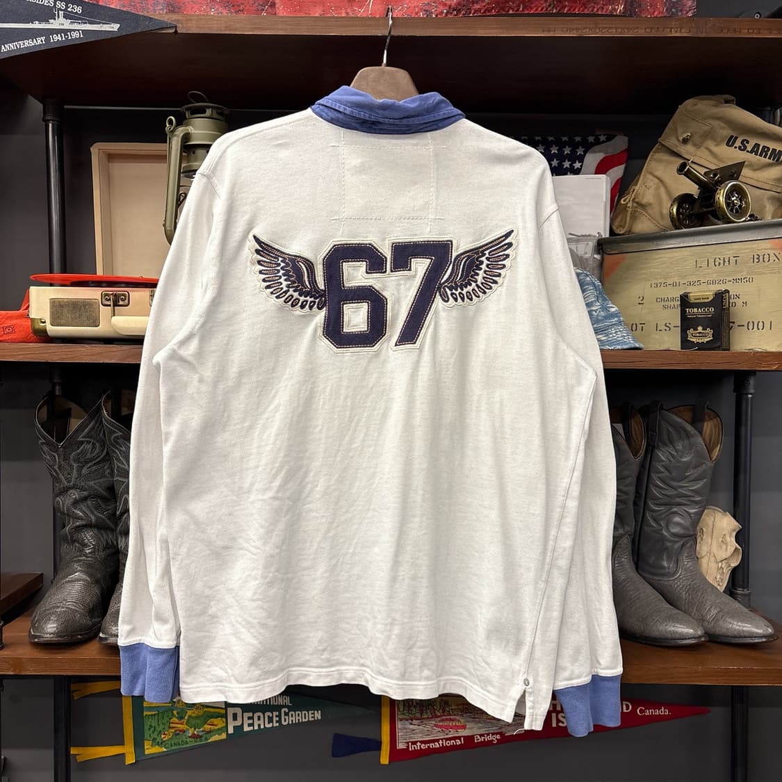 00s 폴로진스 아카이브 USRL 엠브로이드 럭비셔츠 N926 상품이미지2