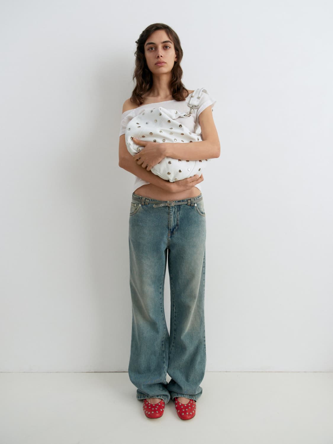 기마구아스 Paula 스터드 파울라 백/화이트 상품이미지4