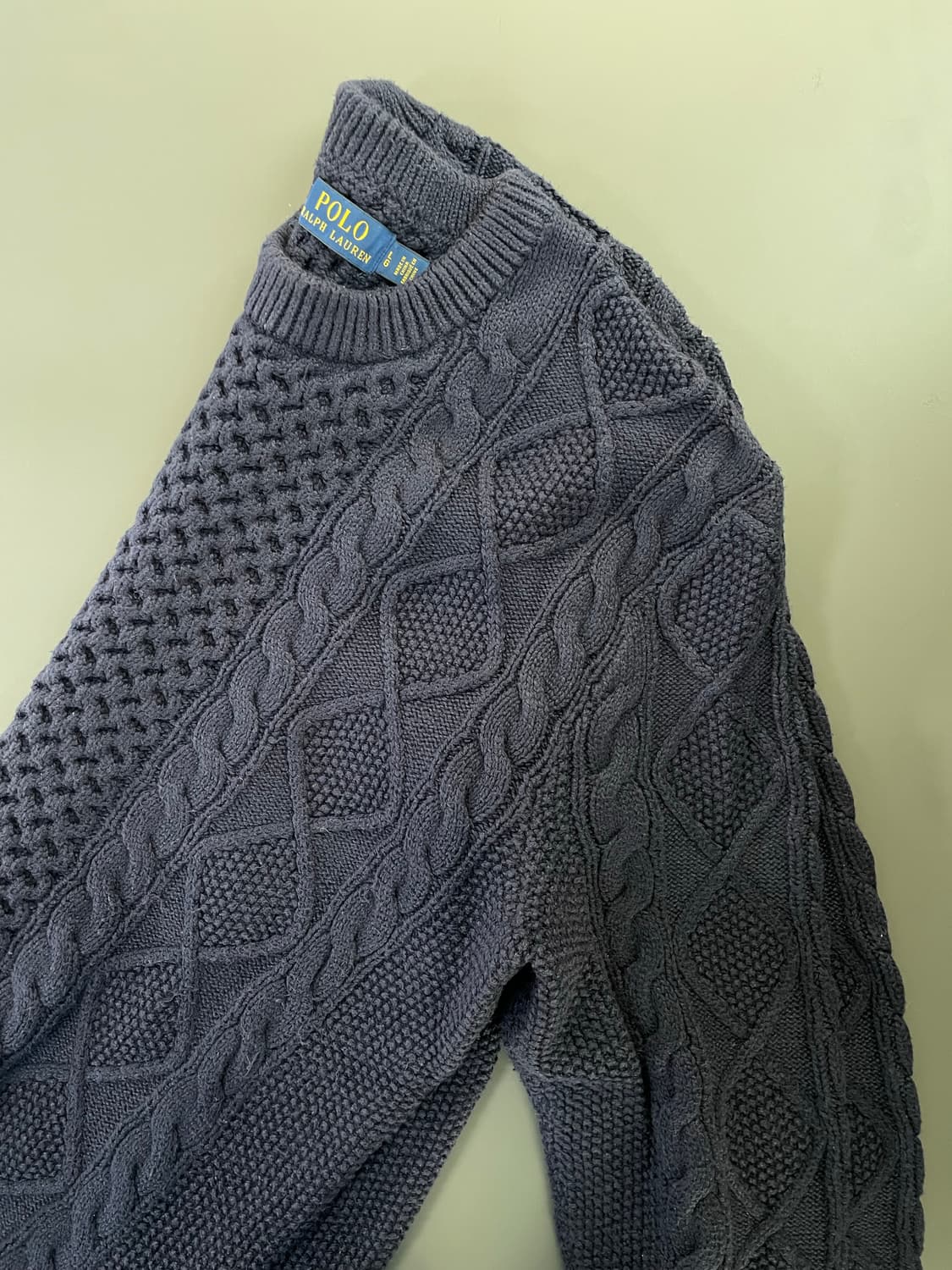 [L] 폴로 랄프로렌 꽈배기 코튼 니트 상품이미지3