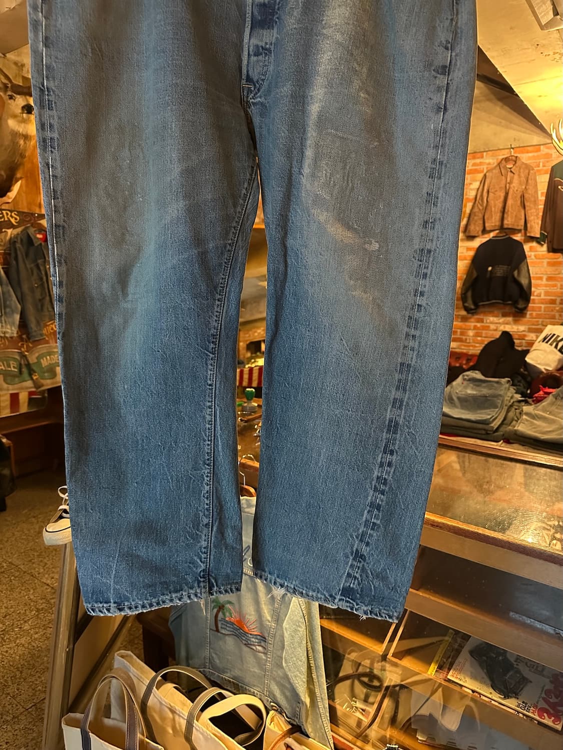 빅사이즈 60s USA 빈티지 리바이스 501 빅e 셀비지 데님 팬츠 상품이미지3