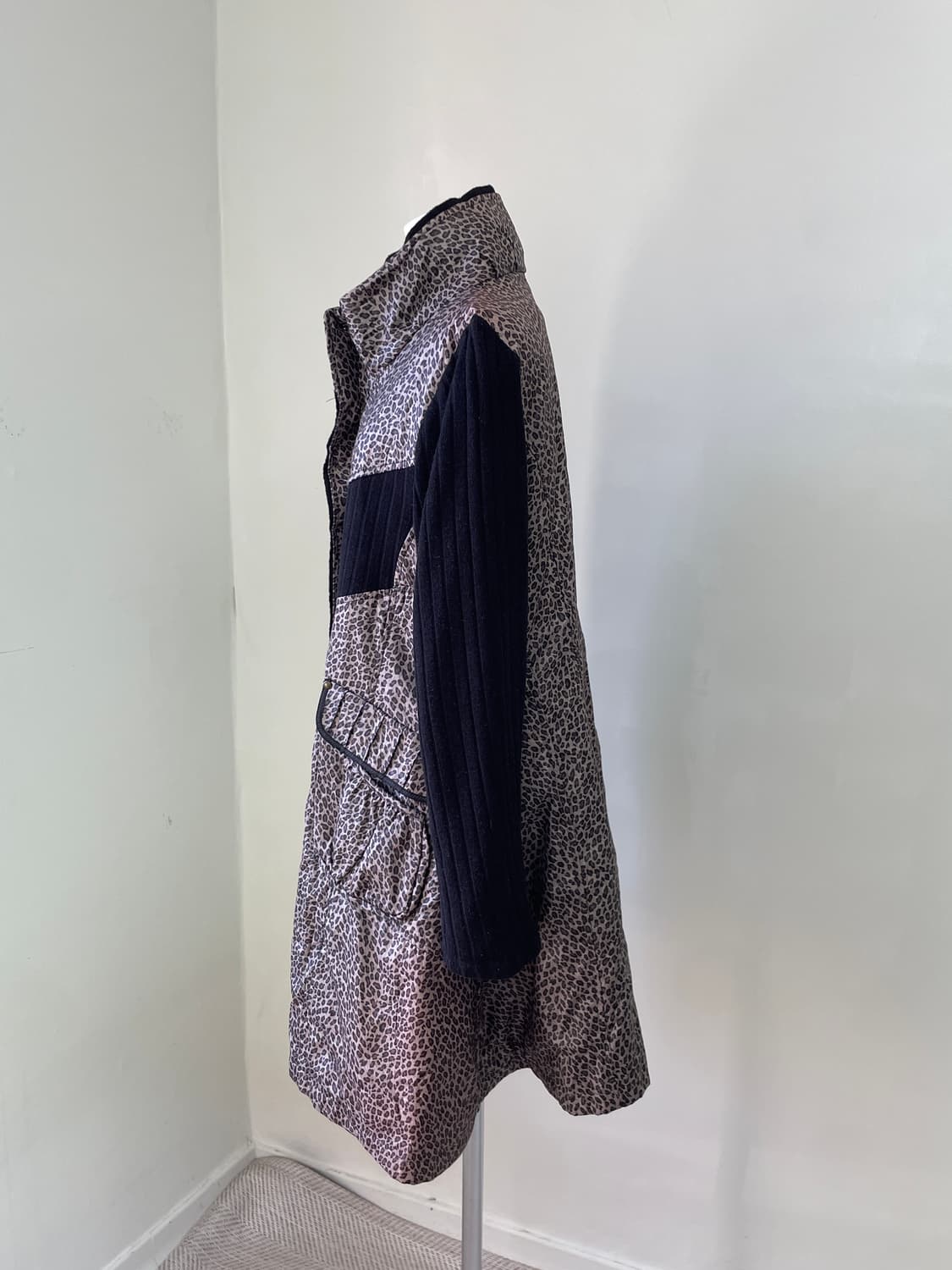 빈티지 레오파드 레이어드 코트  J04055 상품이미지2