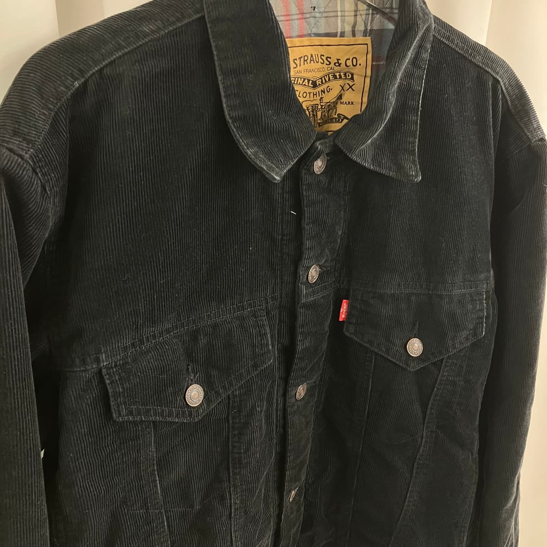 리바이스 레드탭 블랙 코듀로이 자켓 XL 상품이미지4