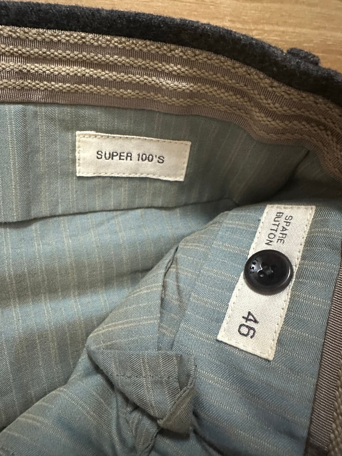 인코텍스 차콜그레이 울 팬츠 상품이미지2