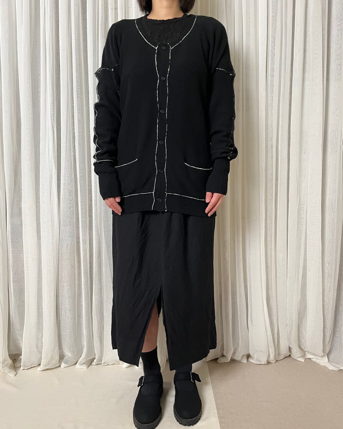 요지야마모토 기모노 스티치 가디건 yohji yamamoto Y’s 상품이미지7