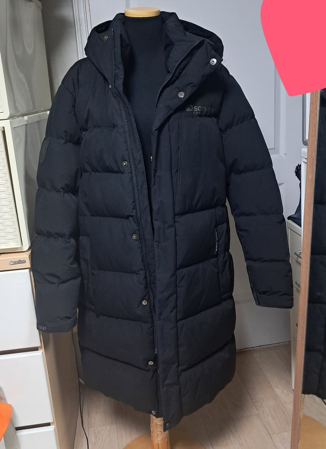 디스커버리 남성 롱패딩 헤비패딩 95 블랙 상품이미지1