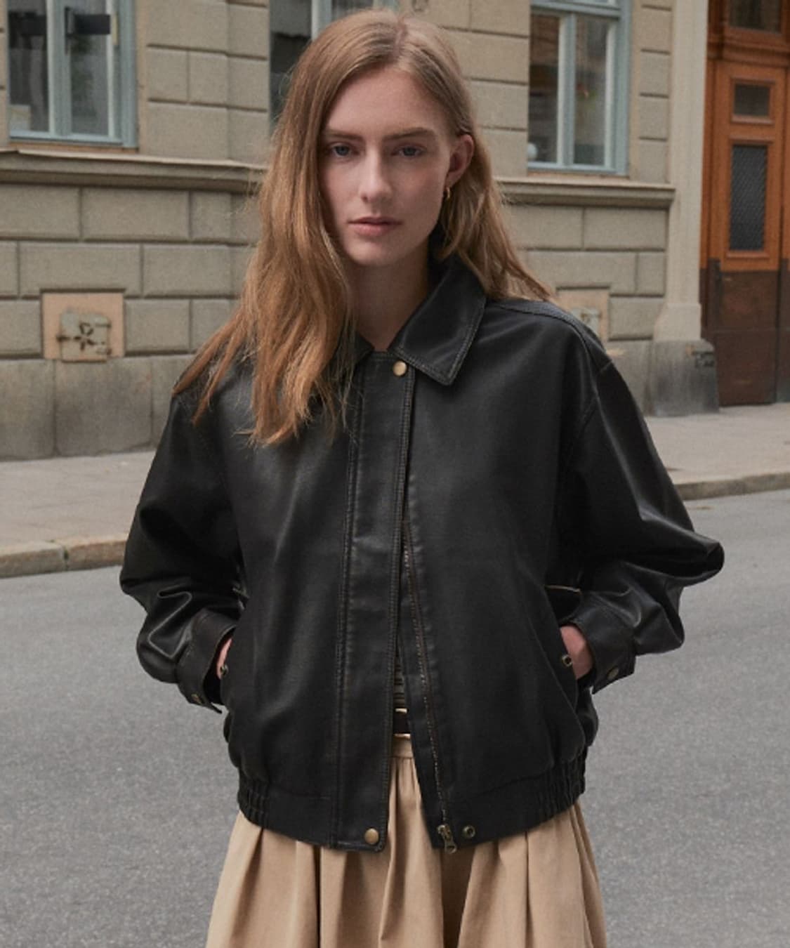 틸아이다이 크랙 레더 자켓 상품이미지1