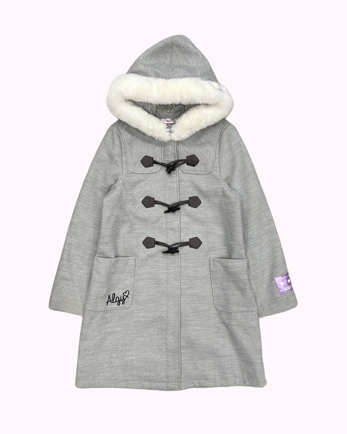 grey fur hood duffle coat 상품이미지1