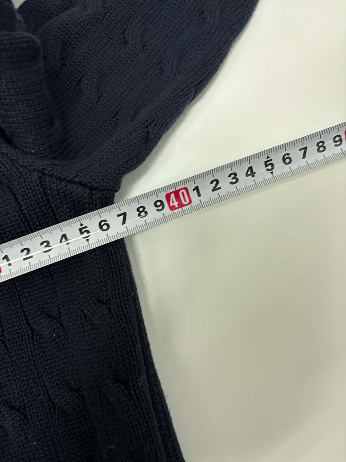 폴로 랄프로렌 네이비 케이블 크루넥 니트(M) 상품이미지7