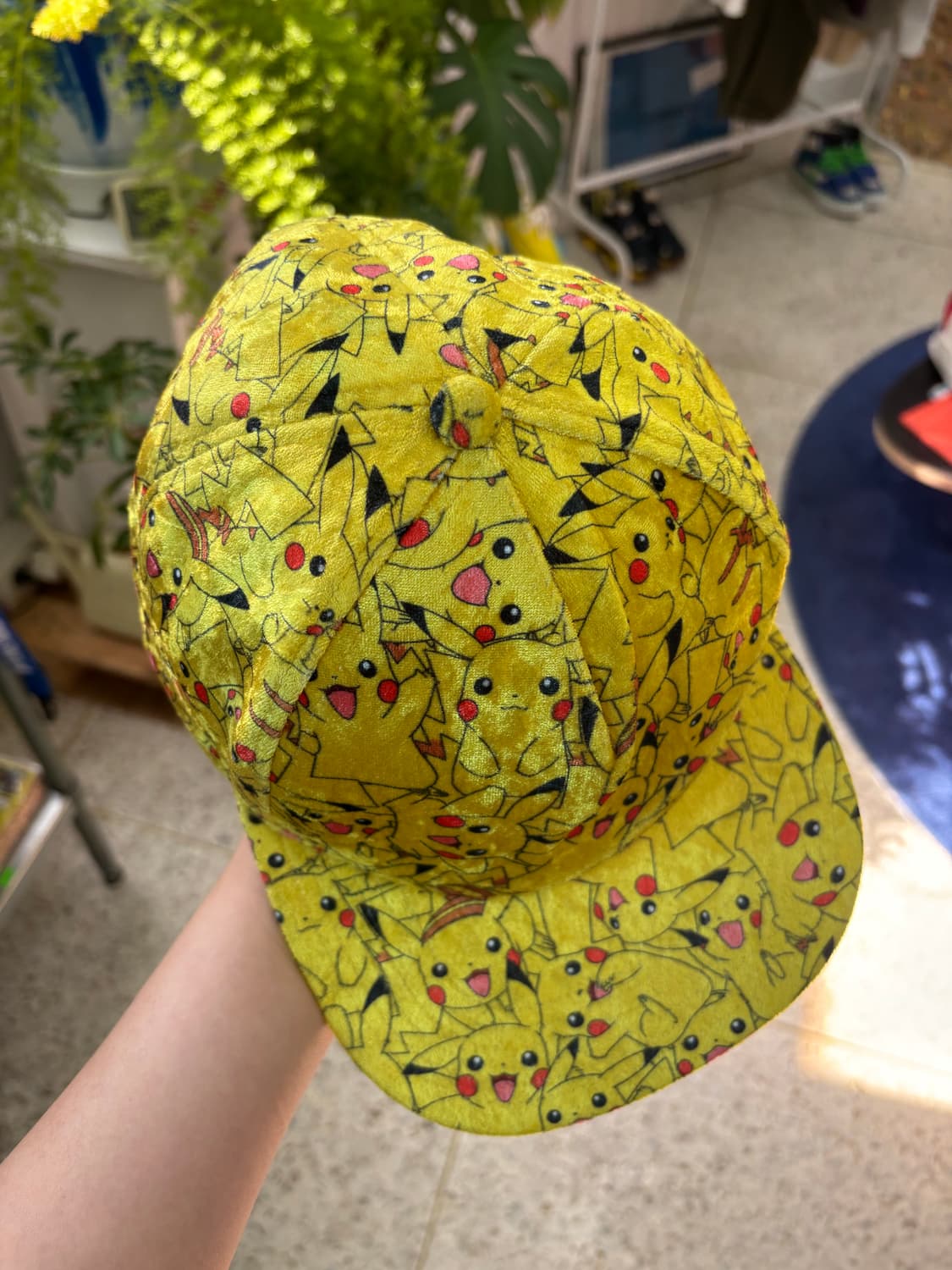 Vintage Poketmon Pikachu Velvet Cap 상품이미지2