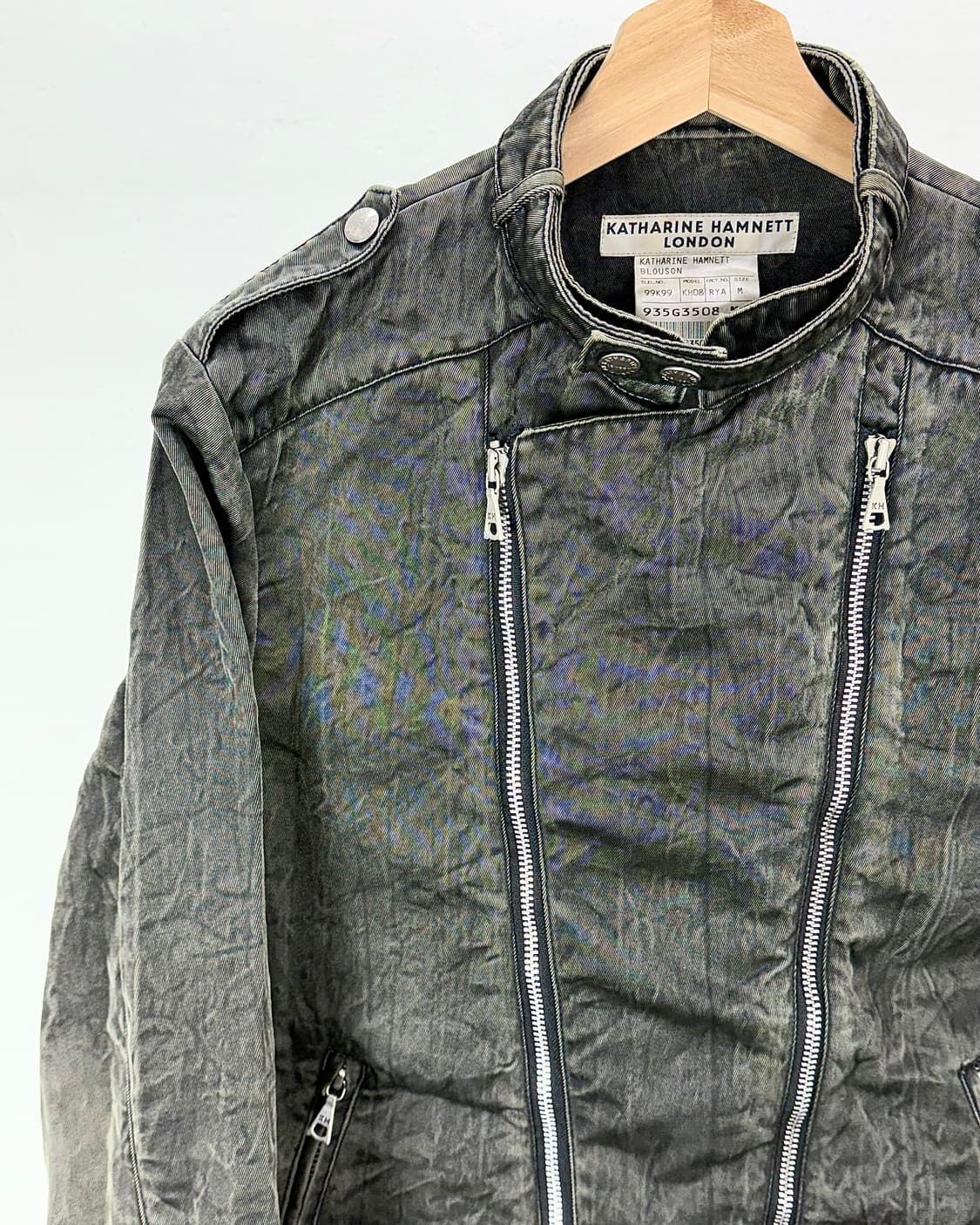 캐서린 햄넷 런던 쿼드 집 메탈기 나일론 라이더 자켓 상품이미지2