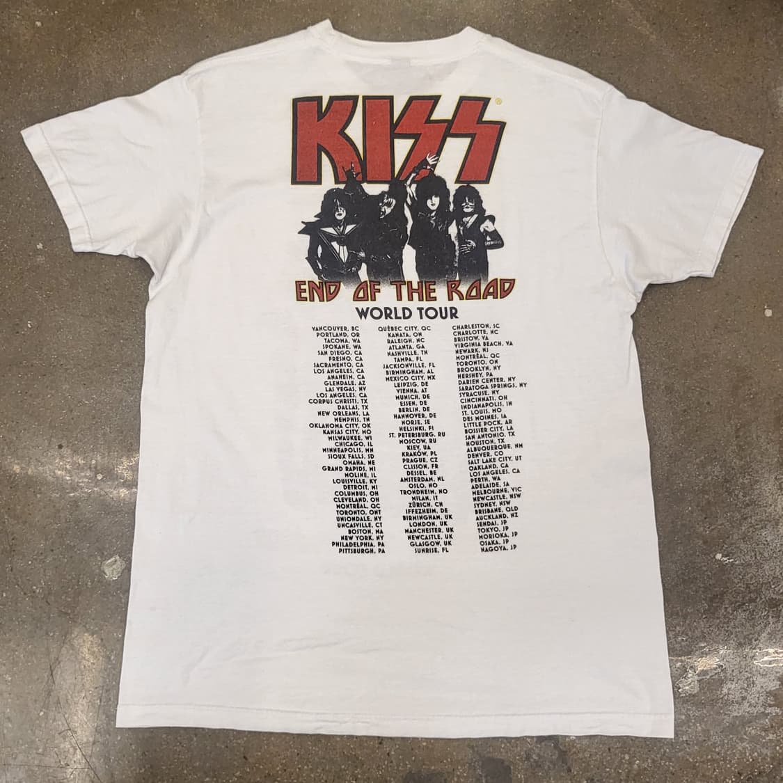 KISS 엔드 오브 더 로드 월드 투어 반팔 티셔츠 상품이미지4