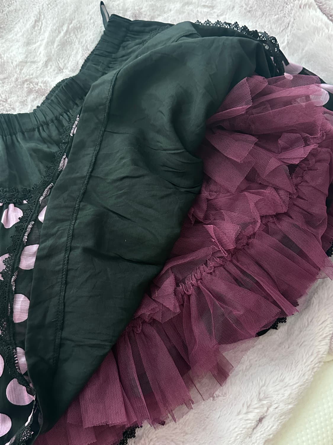 도트 레이스 스커트 상품이미지2