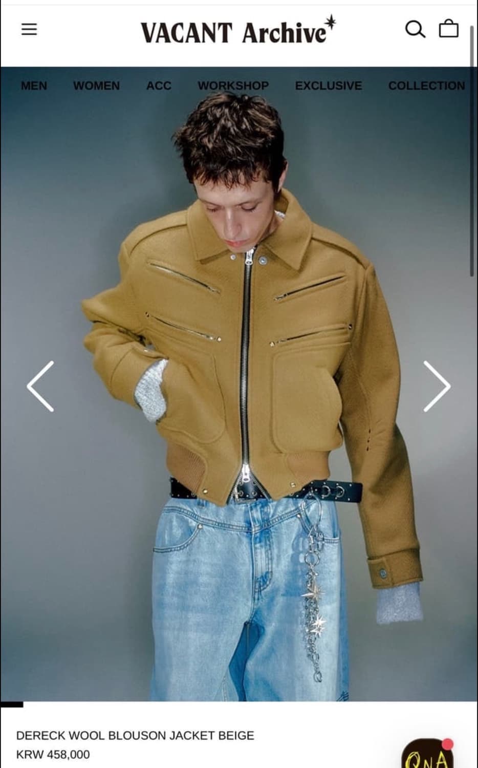 베이컨트 아카이브 블루종자켓 상품이미지1