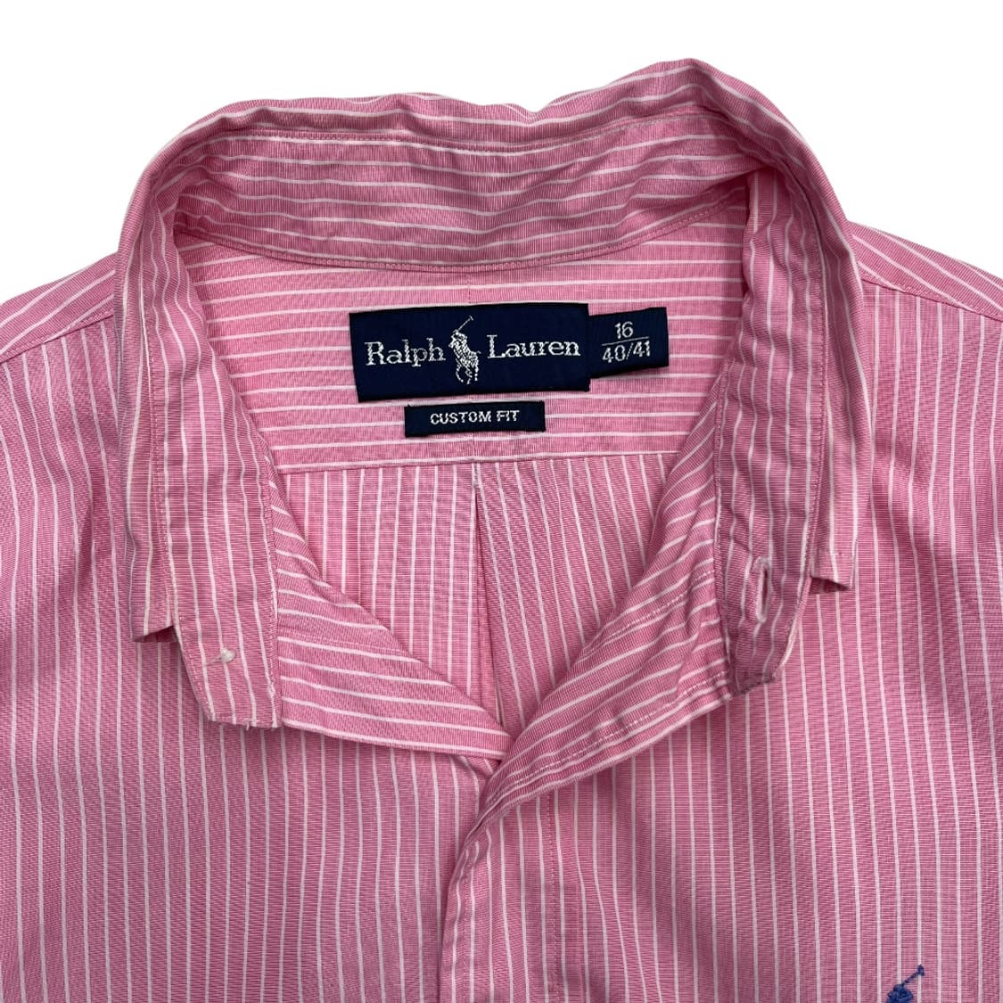 폴로 랄프로렌 애쉬블루포니 화이트 단가라 딸기우유맛 셔츠 16 상품이미지5