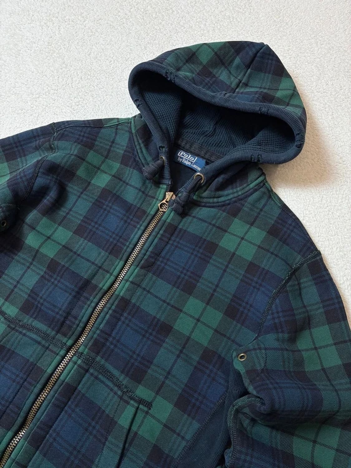 폴로 랄프로렌 00's 빈티지드 체크 후드집업 PN7254 상품이미지2