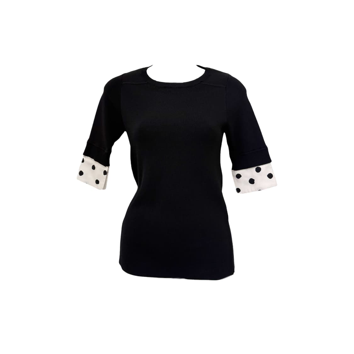 polka dot cuff top 상품이미지1