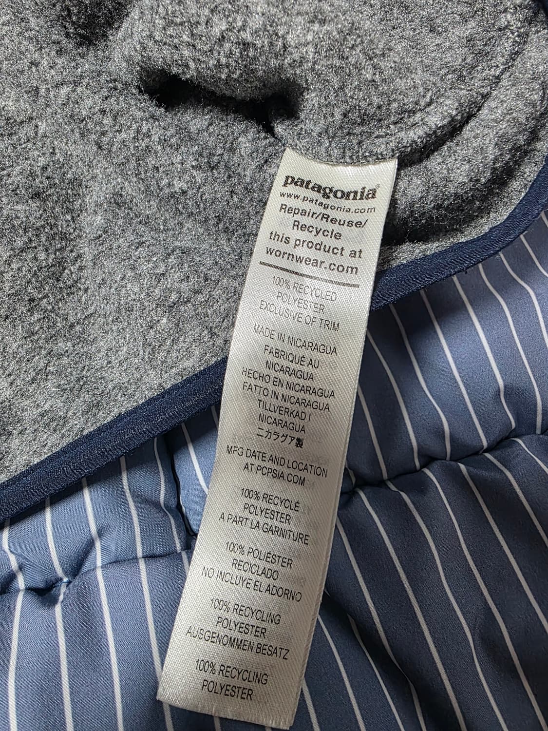 파타고니아 신칠라 니켈 그레이 XL 상품이미지6