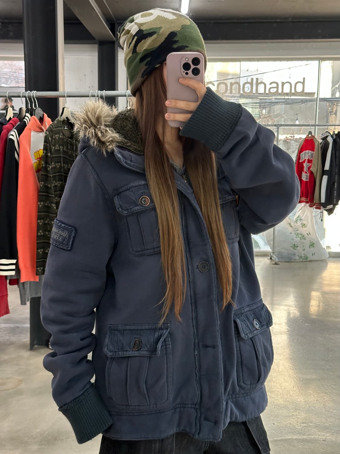 아베크롬비 머슬핏 울프죠 포켓 후드자켓 상품이미지5