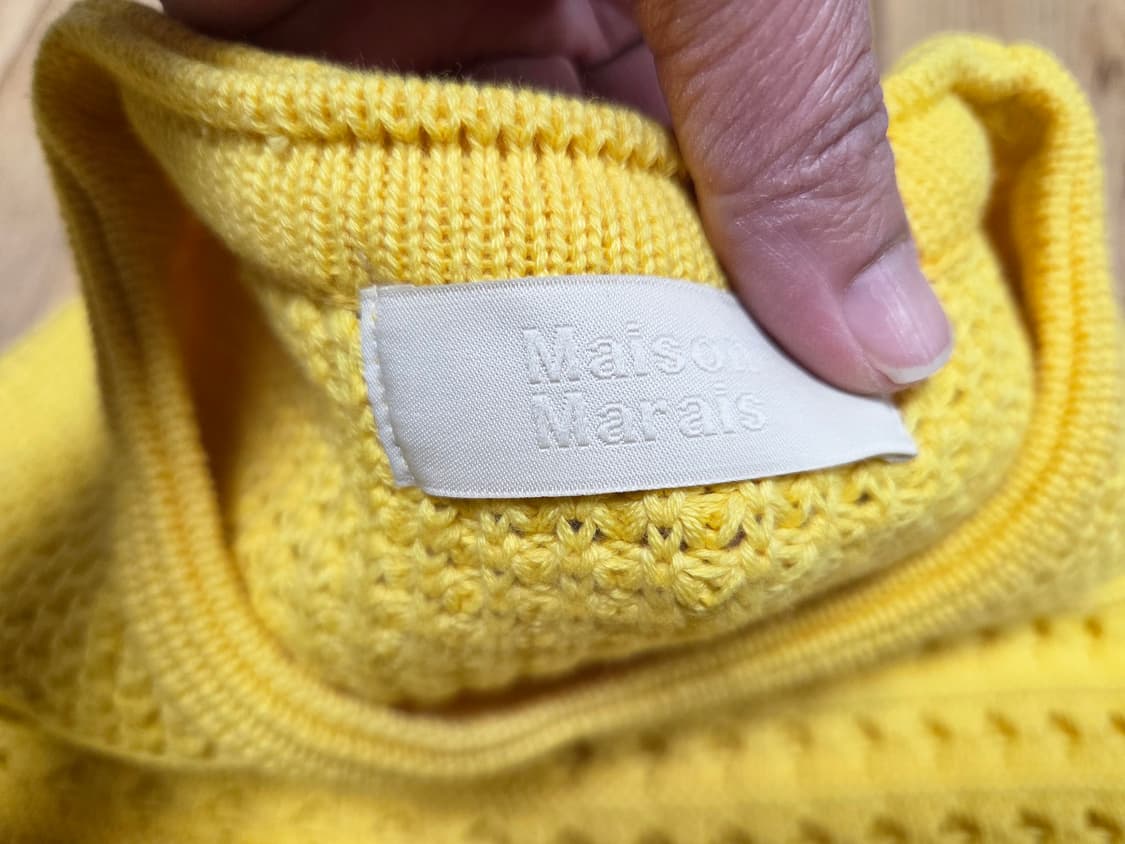 메종마레(maison marais) 옐로우 와플니트 프리사이즈 상품이미지7