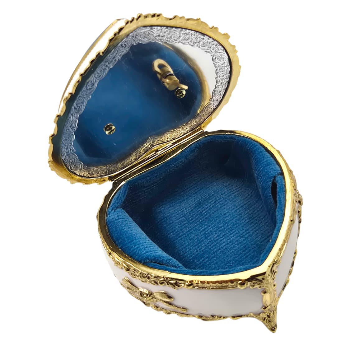 80s 산쿄 엔틱 여인 카메오 하트 오르골 보석함 상품이미지4