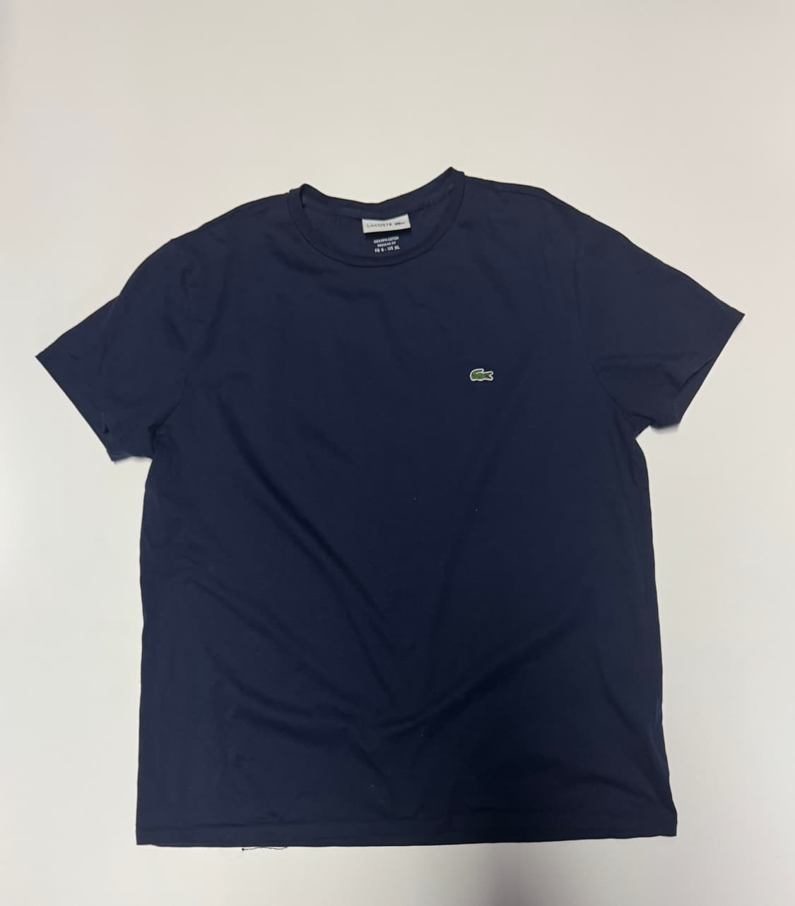 라코스테 레귤러핏 피마 코튼 반팔 티셔츠 XL 네이비 상품이미지1