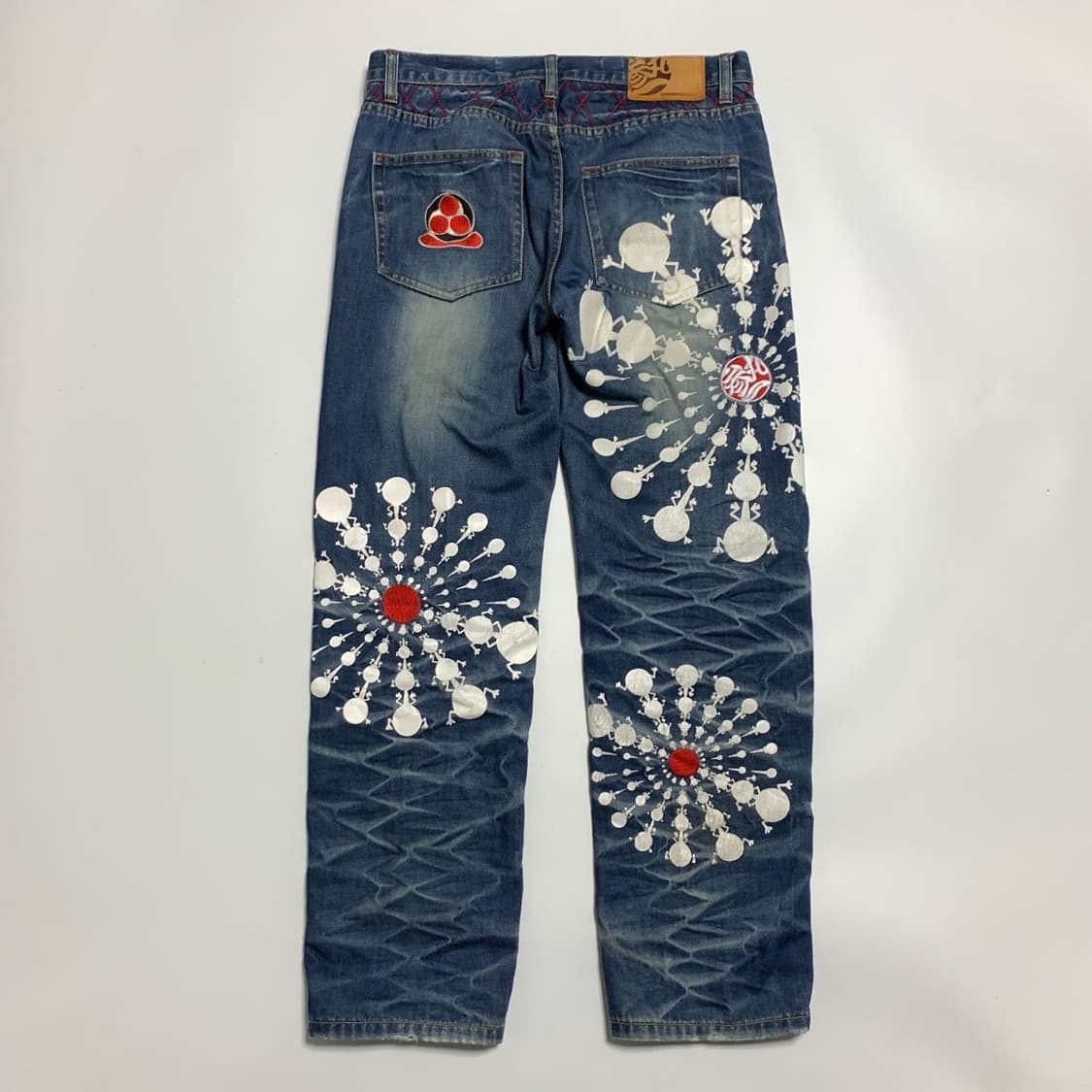 San Maruichi 프린팅 데님팬츠 상품이미지1