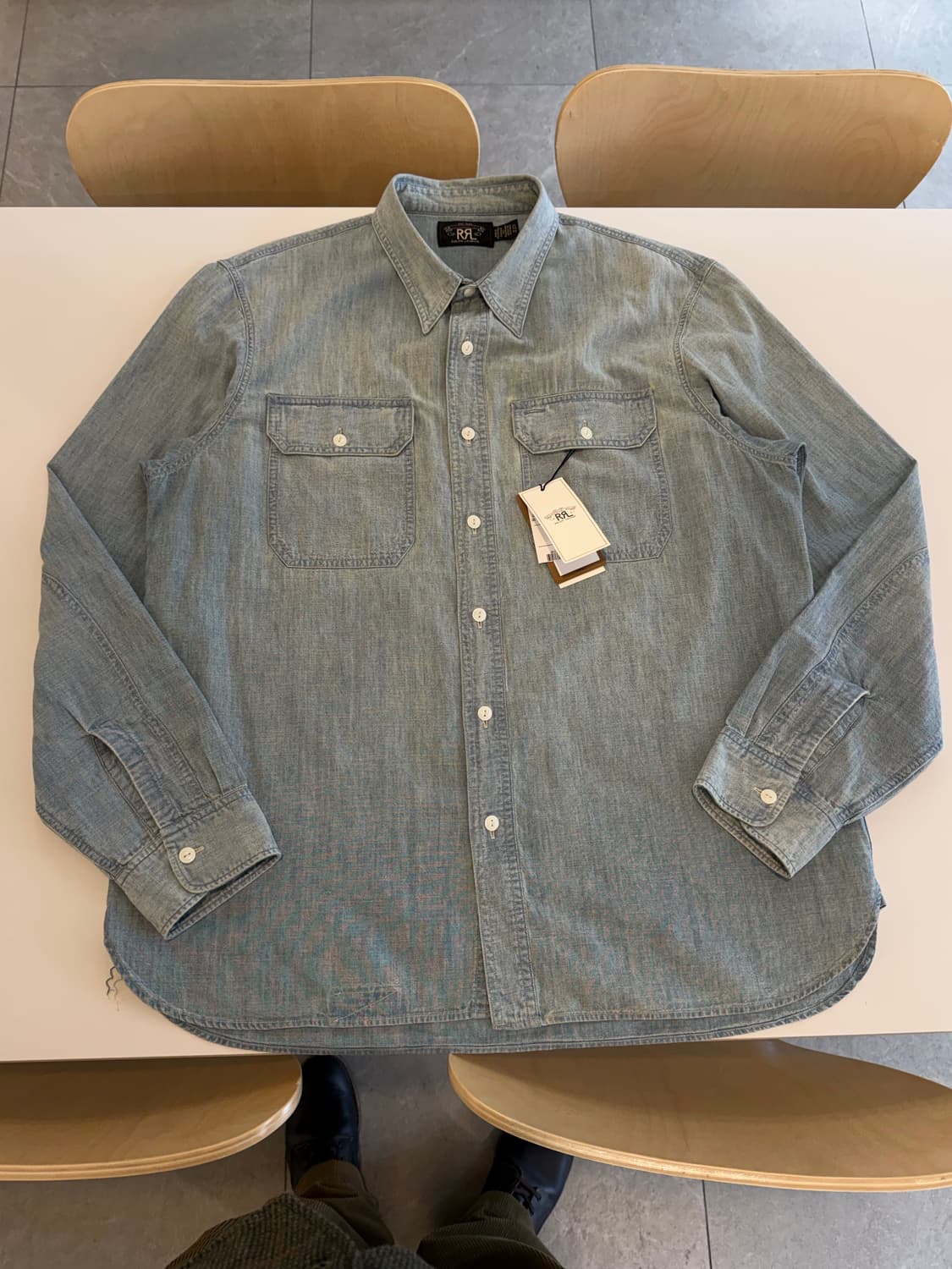 RRL 인디고 워크셔츠 XL 사이즈 상품이미지2