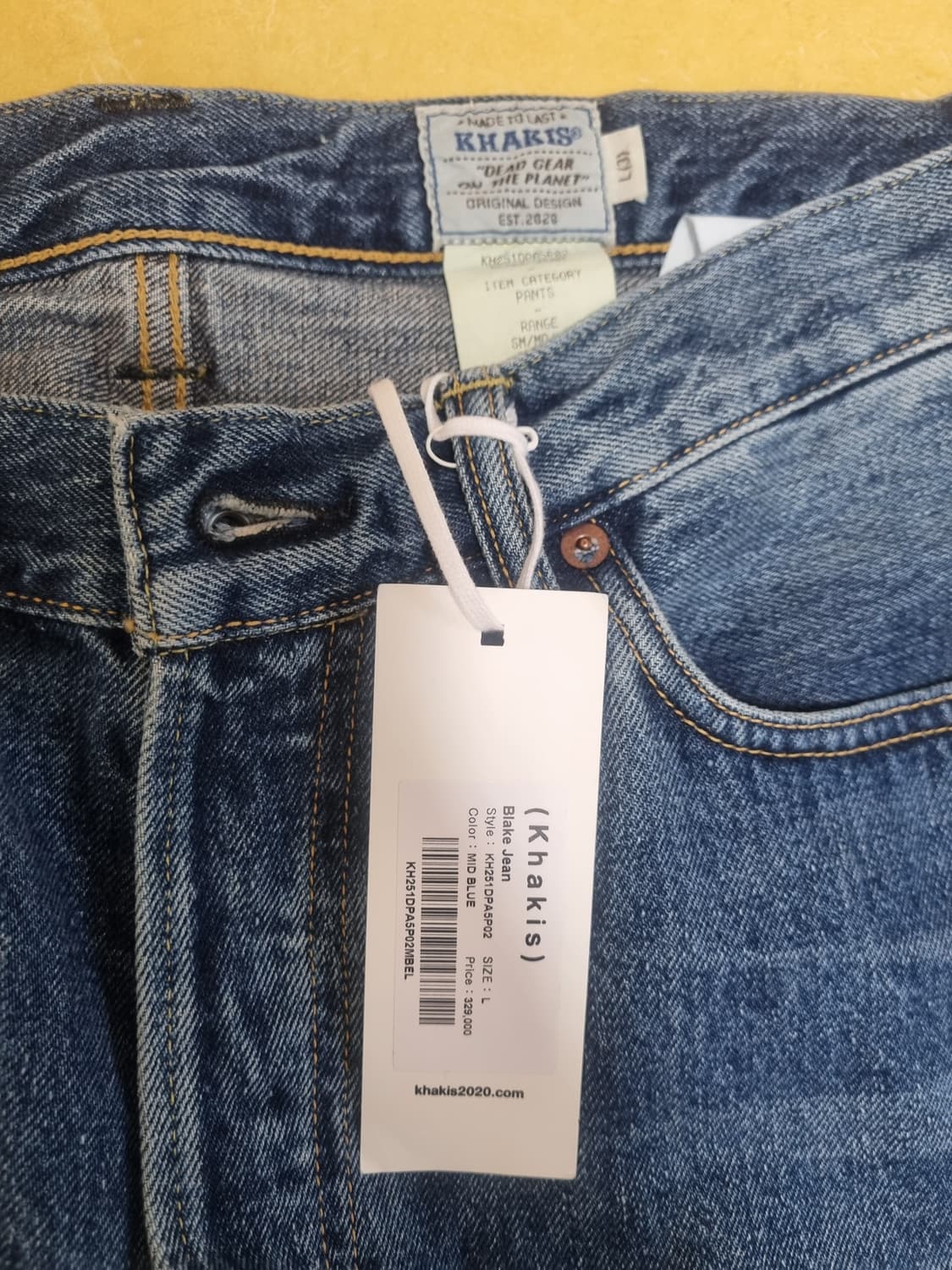 (금요일까지 판매) 카키스 블레이크 진 미드 블루 L사이즈 새상품 상품이미지2